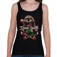 PRINTFASHION Mikulás koponya - Női atléta - Fekete női trikó