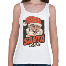 PRINTFASHION Mikulás létezik - kérdezd meg anyát - Női atléta - Fehér női trikó