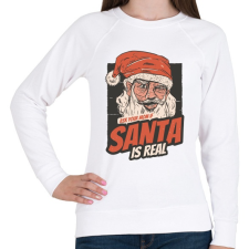 PRINTFASHION Mikulás létezik - kérdezd meg anyát - Női pulóver - Fehér női pulóver, kardigán