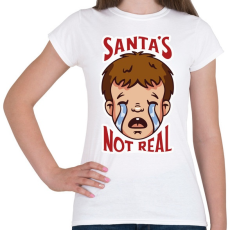 PRINTFASHION Mikulás nem létezik - Női póló - Fehér