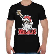 PRINTFASHION Mikulás pálcával - Férfi póló - Fekete férfi póló