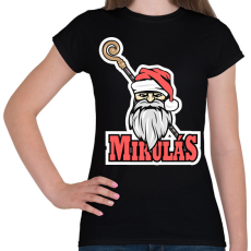 PRINTFASHION Mikulás pálcával - Női póló - Fekete