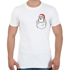 PRINTFASHION Mikulás zsebben - Férfi póló - Fehér férfi póló
