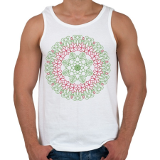 PRINTFASHION Mikulásvirágos téli mandala - Férfi atléta - Fehér atléta, trikó
