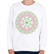 PRINTFASHION Mikulásvirágos téli mandala - Gyerek pulóver - Fehér gyerek pulóver, kardigán