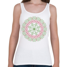 PRINTFASHION Mikulásvirágos téli mandala - Női atléta - Fehér női trikó