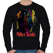 PRINTFASHION miles davis colorful - Férfi pulóver - Fekete férfi pulóver, kardigán
