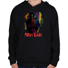 PRINTFASHION miles davis colorful - Gyerek kapucnis pulóver - Fekete