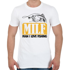 PRINTFASHION MILF horgász - Férfi póló - Fehér