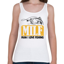 PRINTFASHION MILF horgász - Női atléta - Fehér női trikó