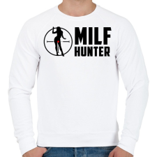 PRINTFASHION Milf hunter - Férfi pulóver - Fehér férfi pulóver, kardigán