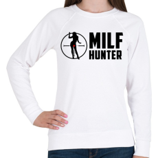 PRINTFASHION Milf hunter - Női pulóver - Fehér
