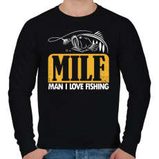PRINTFASHION MILF pecás - Férfi pulóver - Fekete