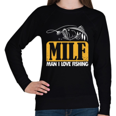 PRINTFASHION MILF pecás - Női pulóver - Fekete