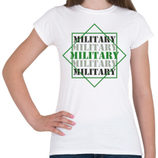 PRINTFASHION Military - Női póló - Fehér