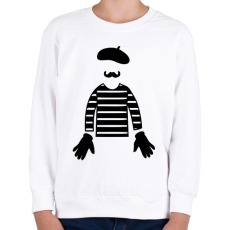 PRINTFASHION Mime - Gyerek pulóver - Fehér