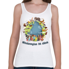 PRINTFASHION Mindannyian itt élünk - Női atléta - Fehér