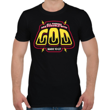PRINTFASHION Minden lehetséges Istennel - Férfi póló - Fekete férfi póló
