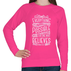 PRINTFASHION Minden lehetséges - Női pulóver - Fukszia