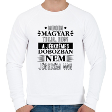 PRINTFASHION Minden magyar tudja - Férfi pulóver - Fehér