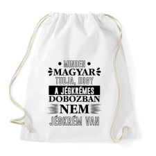 PRINTFASHION Minden magyar tudja - Sportzsák, Tornazsák - Fehér tornazsák
