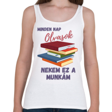 PRINTFASHION minden nap olvasok... - Női atléta - Fehér