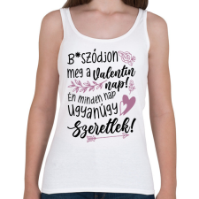 PRINTFASHION Minden nap ugyanúgy szeretlek - Női atléta - Fehér női trikó