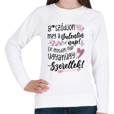 PRINTFASHION Minden nap ugyanúgy szeretlek - Női pulóver - Fehér női pulóver, kardigán