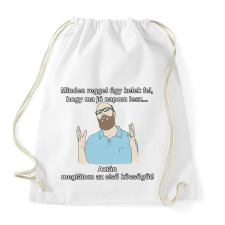PRINTFASHION minden reggel... - Sportzsák, Tornazsák - Fehér tornazsák