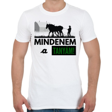 PRINTFASHION MINDENEM A TANYÁM - Férfi póló - Fehér férfi póló