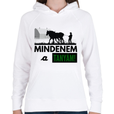 PRINTFASHION MINDENEM A TANYÁM - Női kapucnis pulóver - Fehér