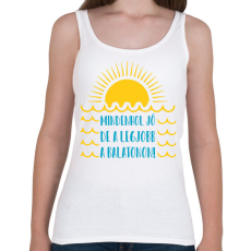 PRINTFASHION Mindenhol jó, de a legjobb a Balatonon! - Női atléta - Fehér