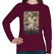 PRINTFASHION Mindenhol őt látom - Női pulóver - Bordó