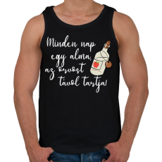 PRINTFASHION Mindennap egy alma - Férfi atléta - Fekete