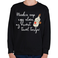 PRINTFASHION Mindennap egy alma - Gyerek pulóver - Fekete gyerek pulóver, kardigán