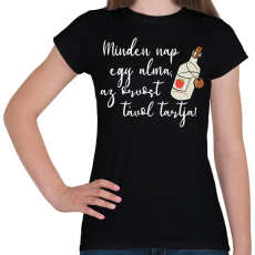 PRINTFASHION Mindennap egy alma - Női póló - Fekete