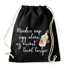 PRINTFASHION Mindennap egy alma - Sportzsák, Tornazsák - Fekete tornazsák