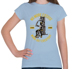 PRINTFASHION Mindennapi edzés - Női póló - Világoskék