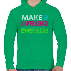 PRINTFASHION Mindennapok - Férfi kapucnis pulóver - Zöld