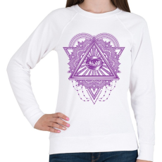 PRINTFASHION Mindent látó szem - Női pulóver - Fehér