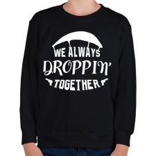 PRINTFASHION Mindig együtt ugrunk! - Gyerek pulóver - Fekete gyerek pulóver, kardigán