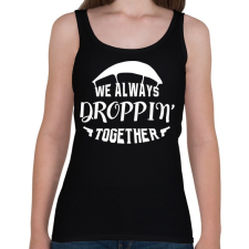 PRINTFASHION Mindig együtt ugrunk! - Női atléta - Fekete női trikó