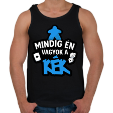 PRINTFASHION Mindig én vagyok a kék - Férfi atléta - Fekete női trikó