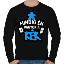 PRINTFASHION Mindig én vagyok a kék - Férfi pulóver - Fekete férfi pulóver, kardigán