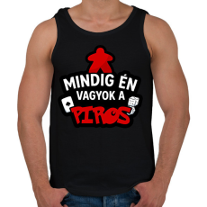 PRINTFASHION Mindig én vagyok a piros - Férfi atléta - Fekete