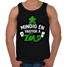 PRINTFASHION Mindig én vagyok a zöld - Férfi atléta - Fekete