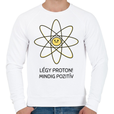 PRINTFASHION Mindig pozitív - Férfi pulóver - Fehér