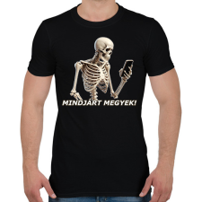 PRINTFASHION MINDJÁRT - Férfi póló - Fekete férfi póló