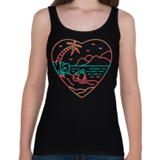 PRINTFASHION Mindörökké szerelem - Női atléta - Fekete