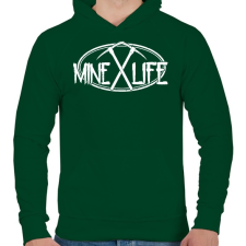 PRINTFASHION Minecraft - bányász élet - Férfi kapucnis pulóver - Sötétzöld férfi pulóver, kardigán